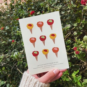 Carte postale fruits de l'été