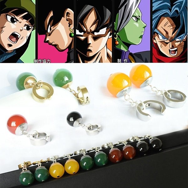 Trendy Dragon Ball Z Potara No Ear Hole Earrings Gold Silver Stainless  Steel Earless Ear Clip – comprar a preços baixos na loja online Joom