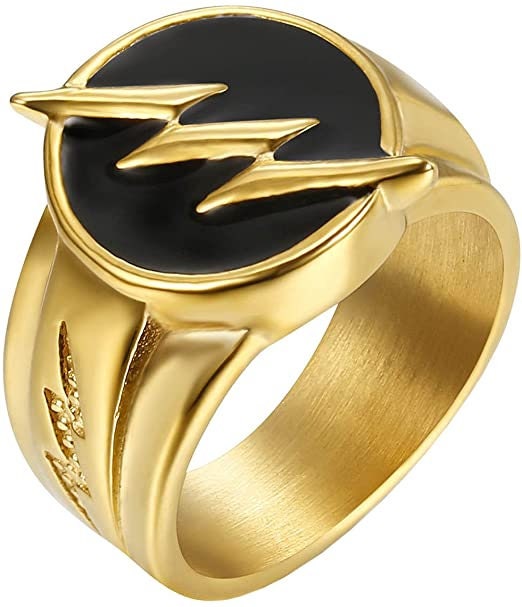 Flash Ring Golden Size 10 Zinc Alloy Lightning Logo Cosplay Prop –  Crazycatcos Cosplay Costumes | Masks | Accessory Props | Jacket Online Store