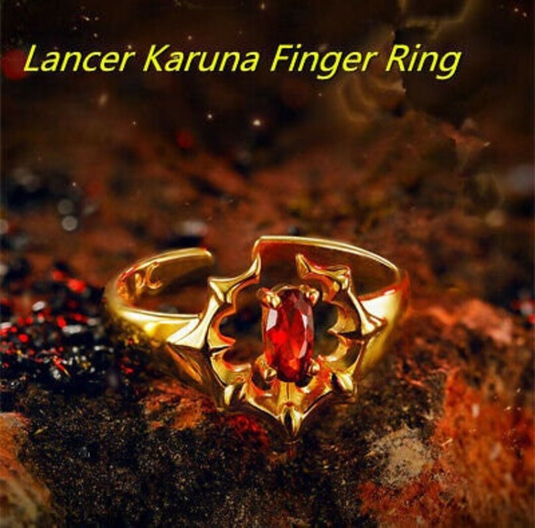 Lancer Karuna Ring Inspired From Fate Anime, 925 Sterling Silver Ring ...