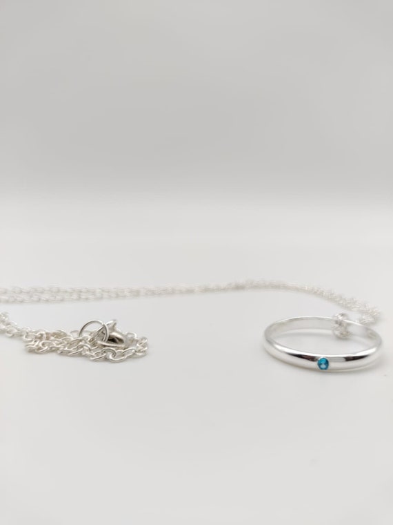 Buy/Send Personalised Embossed Silver Ring Pendant Online- FNP