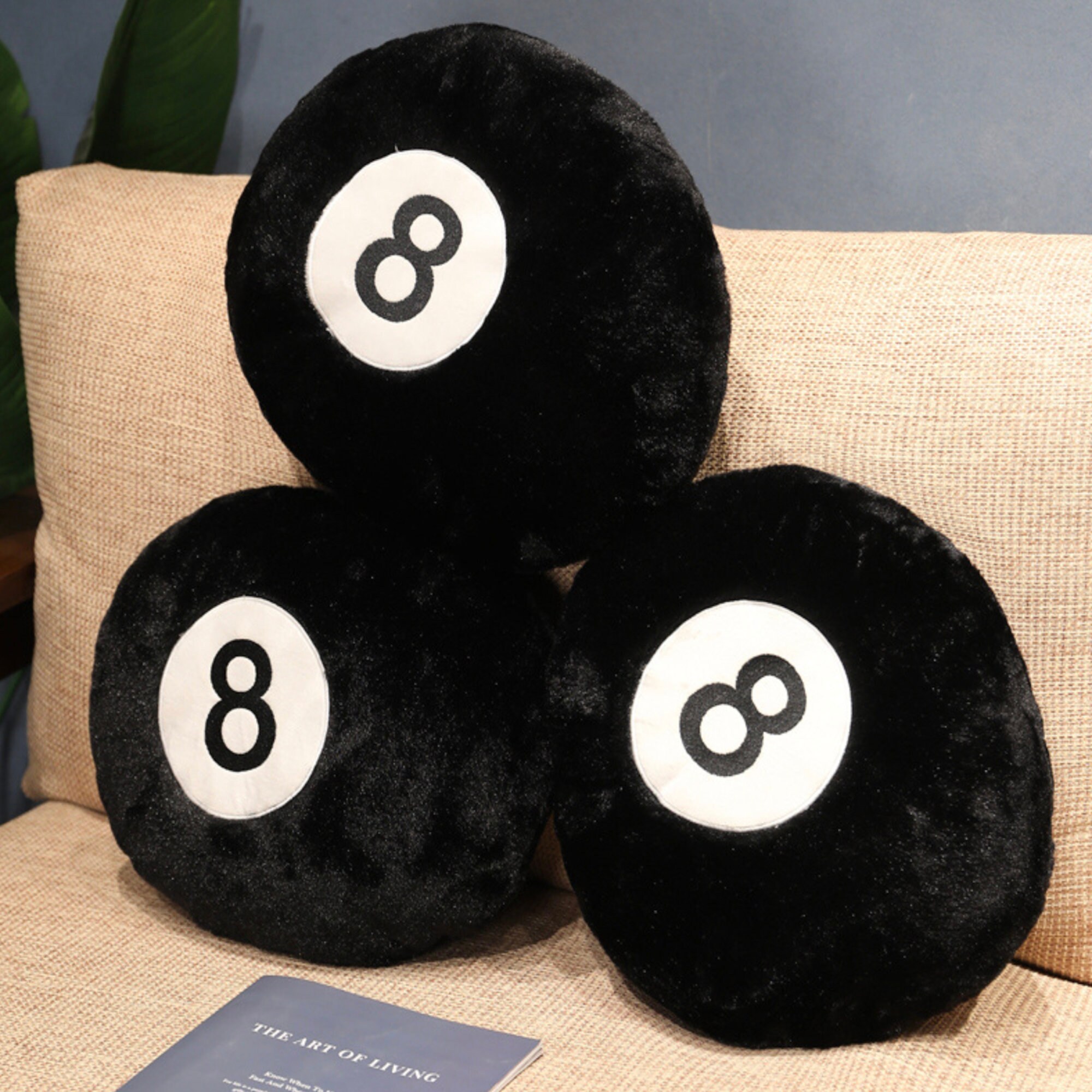 35/50CM Gift Billiards 8 Ball Plush Pillow Stuffed Soft Toy Eight Balls