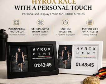 Custom HYROX Patch Display Frame Season 2025-2026 - Race Time display