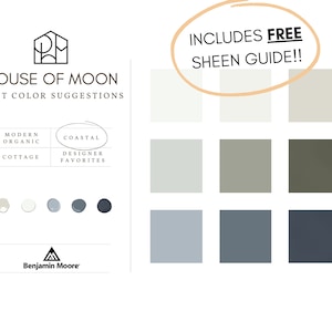 Coastal Paint Color Palette - Benjamin Moore 2024