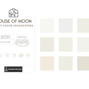 Sherwin Williams paint color palette - white paint color palette - 2024 sherwin williams white trend colors
