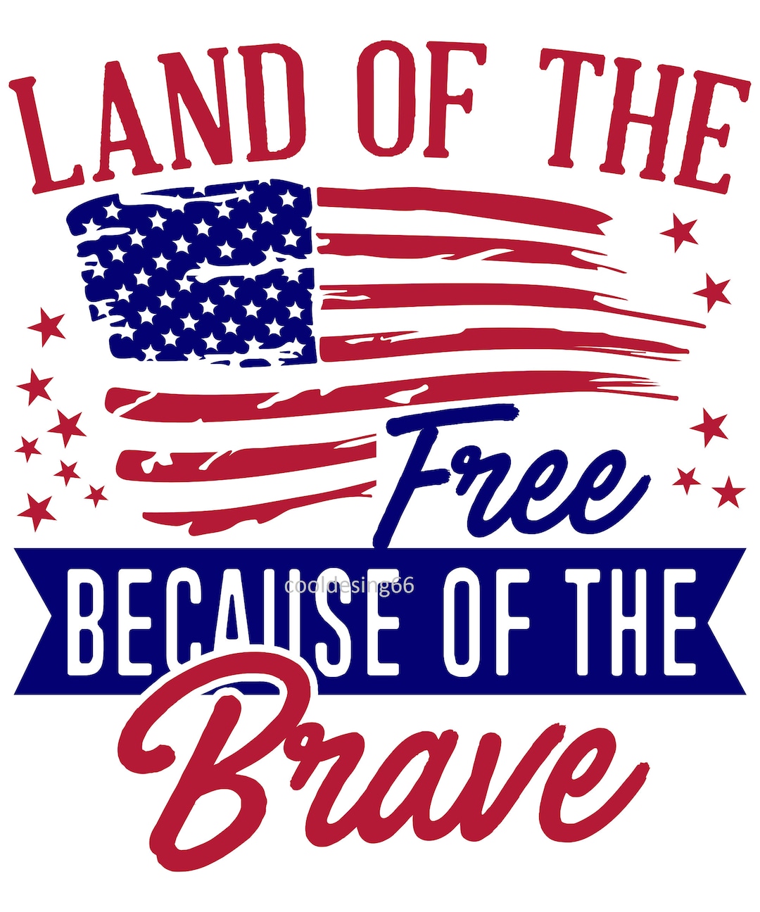 Land of the Free Because of the Brave SVG America Cut File for - Etsy