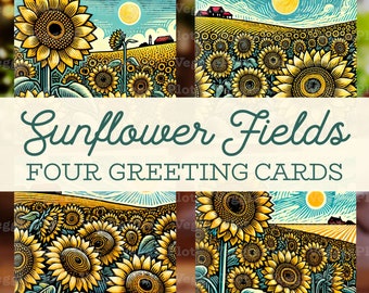 Sunflower Fields Greeting Card Pack