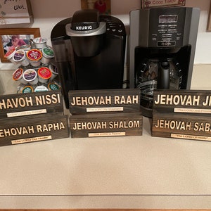 Jehovah, plaque, gift, Christian, Christian gift, Name of God, Jireh, Nissi, Raah, Rapha, Sabaoth, Shalom (Each sold separately).