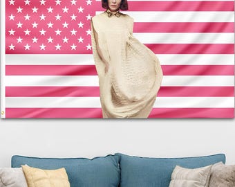 Tapiz rosa de Cate Blanchett, bandera de película, merchandising retro de la actriz Cate Blanchett de los 90, bandera para fans de la leyenda de la actuación