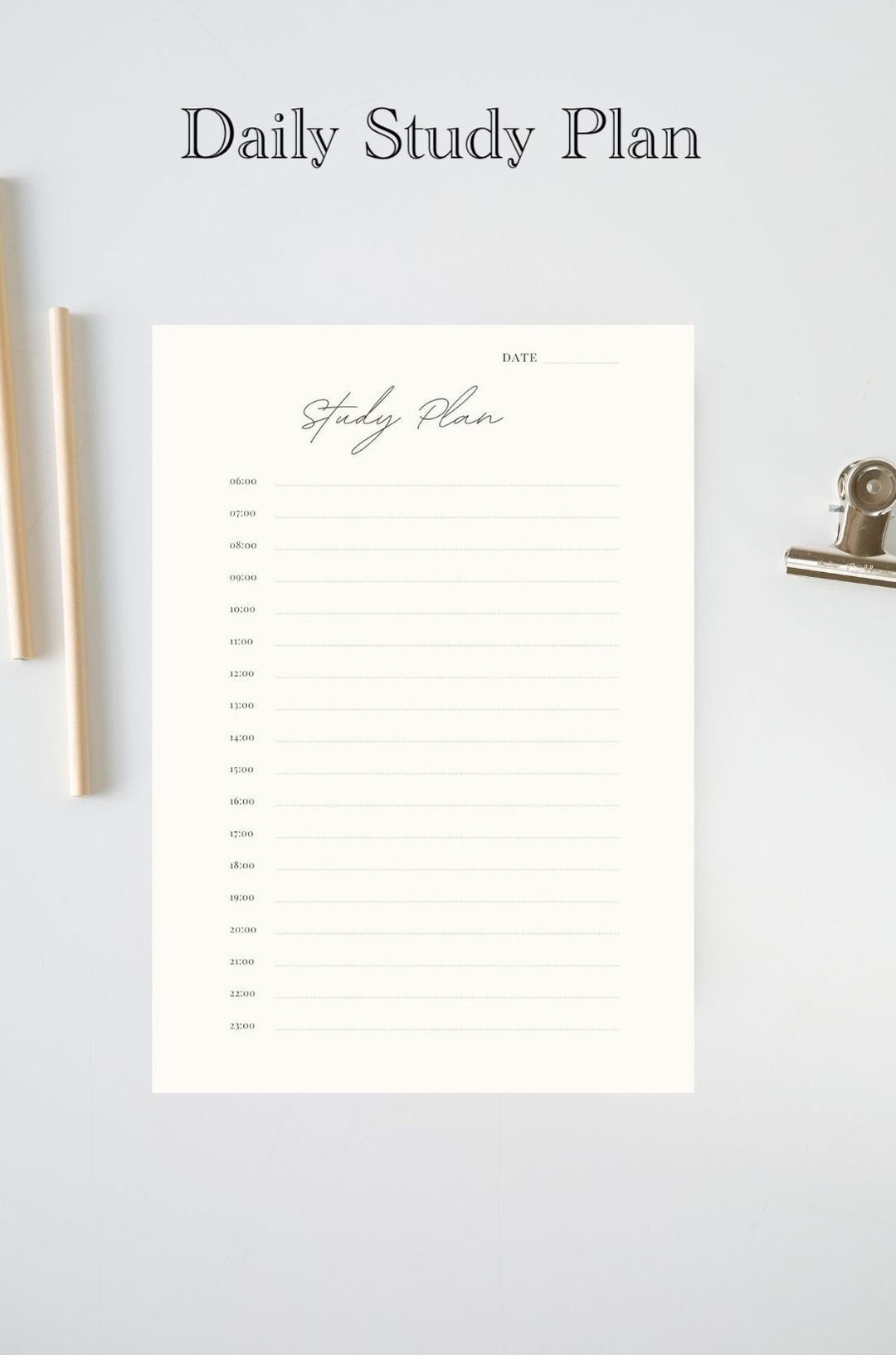 Daily Digital Study Plan - Etsy