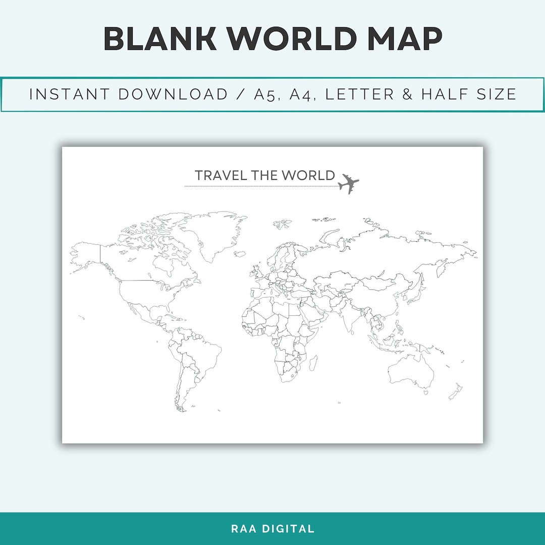 Free Blank World Map Printable Free Blank World Map Printable