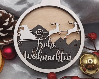 3D Christbaumschmuck Weihnachtsmann