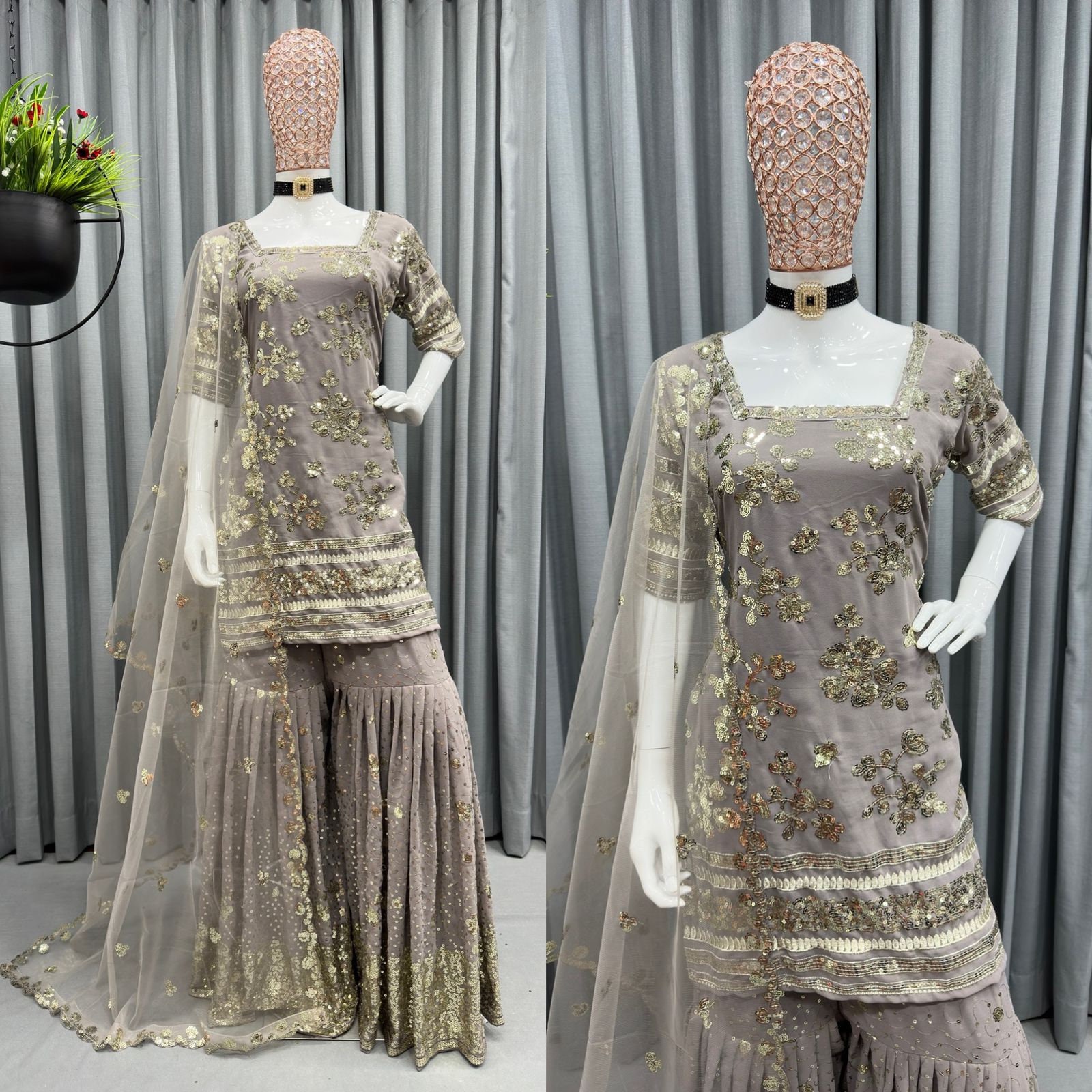 mehndi dress design sharara