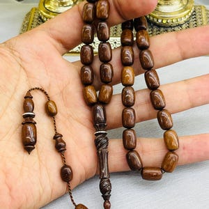 Snakewood tasbeeh, Wooden Tasbih, İslamic Prayer Beads, Handmade Tasbih, Misbaha, Masterpiece Tasbeeh, Muslim Rosary, Special İmame