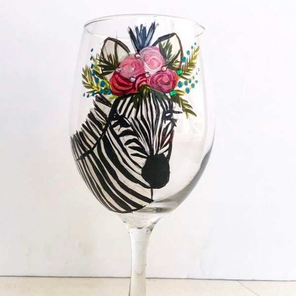 La' zebra wine glass - 20 oz