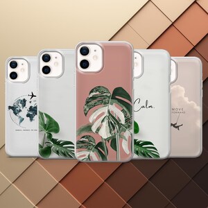 Minimalistic Leef Palm Phone Case Cover for iPhone  15 14 13 12 Pro 11 XR 8 7, Samsung S23 S22 A73 A53 A13 A14 S21 Fe S20, Pixel 7 6A etc