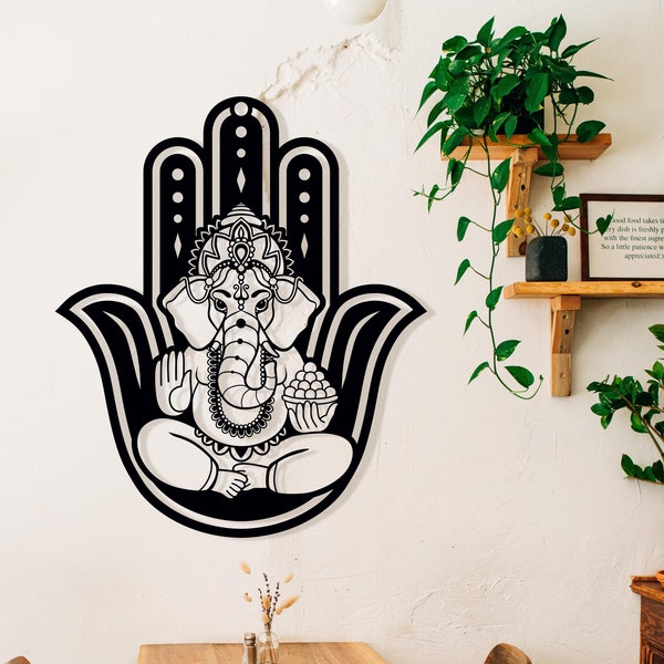 Hamsa svg dxf laser cut files Ganesha svg file for cricut Dxf file for cnc router Dxf files for laser plasma waterjet Glowforge svg png eps