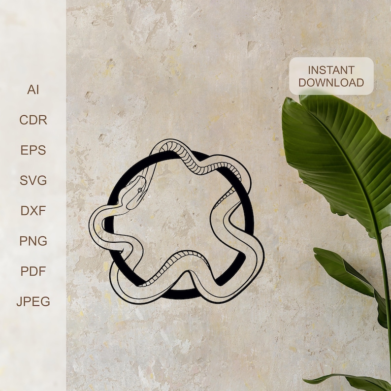 Snake Dxf Laser Cut Files Svg File for Cricut Digital Prints - Etsy Ireland