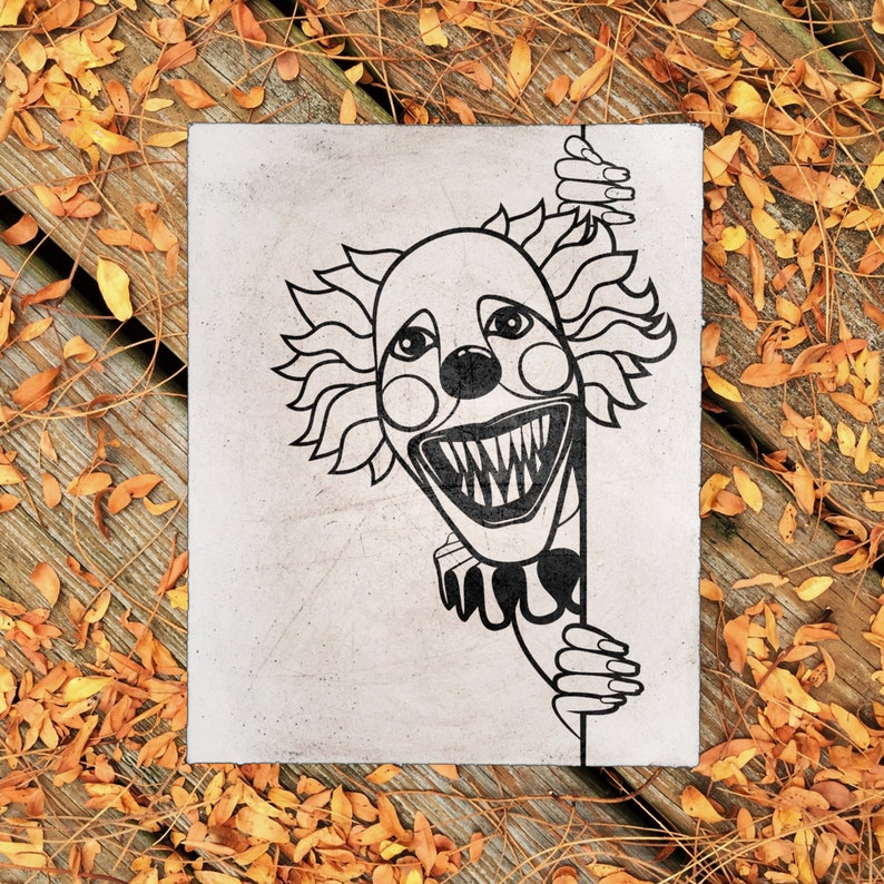Scary Clown Svg Dxf Laser Cut Files Svg Files for Cricut - Etsy