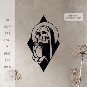 Death Silhouette Svg DXF Laser Cut Files Svg Files for Cricut Digital ...