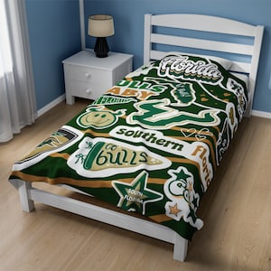 University of South Florida Bed Party Velveteen Plush Blanket