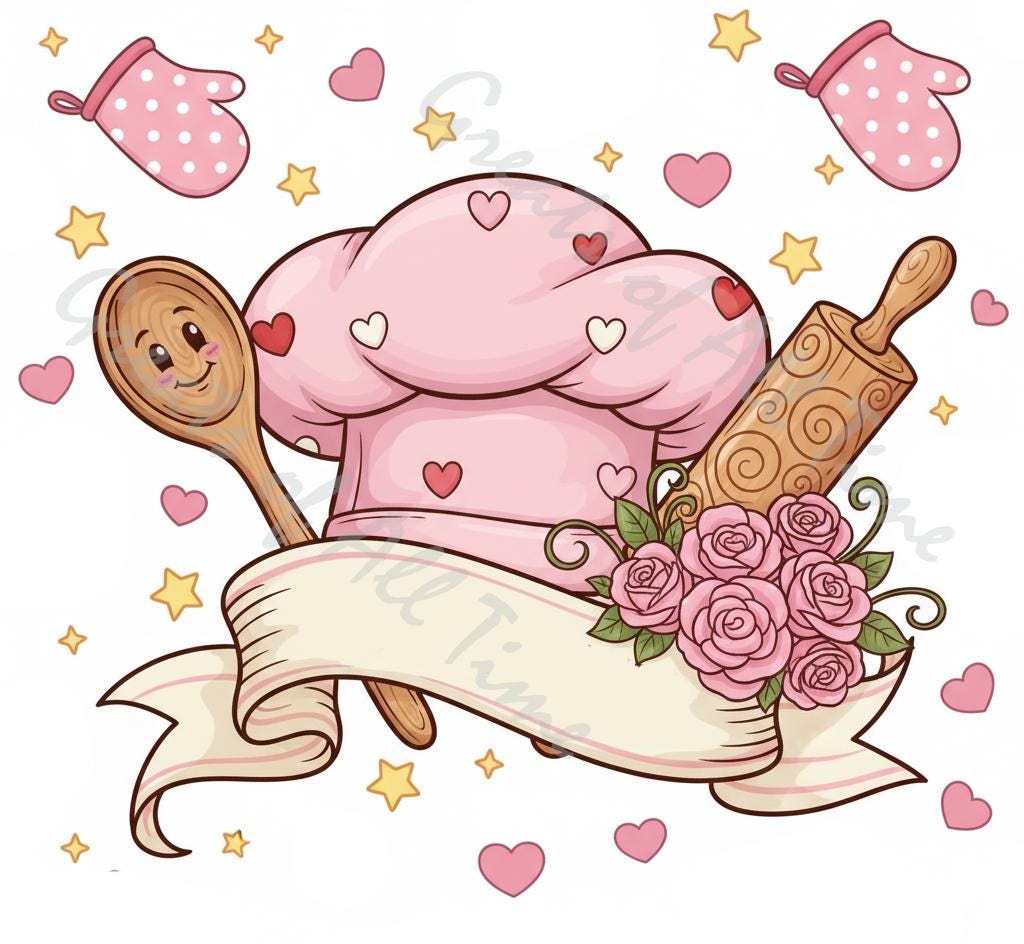 Baker Girl Clipart - Etsy, image size:1024x944
