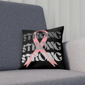 STRONG Breast Cancer Awareness Cushion