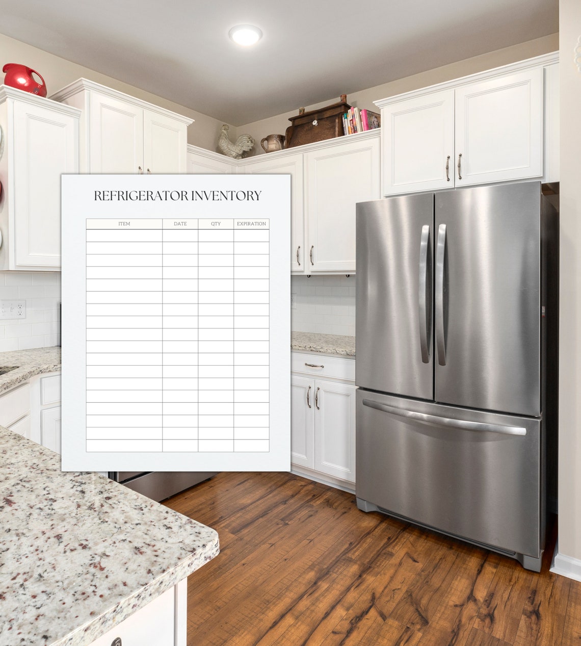 Refrigerator Inventory Printable - Instant Download - US Letter, A4, A5 ...