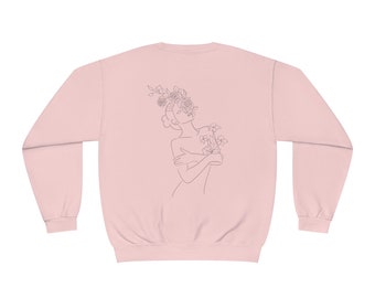 For the Love of Flowers Crewneck Graphic Sweater