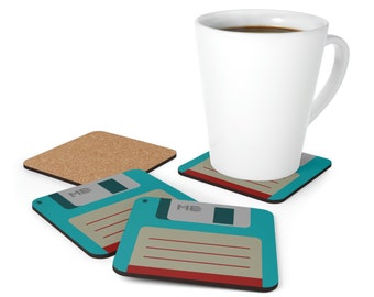Floppy Disk Coaster Set - Verde acqua