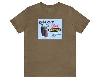 T-shirt a maniche corte in jersey unisex a tema Hot Coffee - Chocolate - Soup TVA