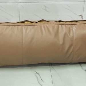 Customized Leather HEADBOARD Cover | Wall Hang Leather Cushion Cover | Hanging Leather Headboard | King Size Rectangle Headboard Cover BEIGE