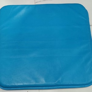Lammleder TURQUOISE CURVY EDGE Stuhlauflage | Esszimmer Sitzauflage Home Office ~ Leder Stuhlkissen | Dine Leder Stuhlkissen - Blau