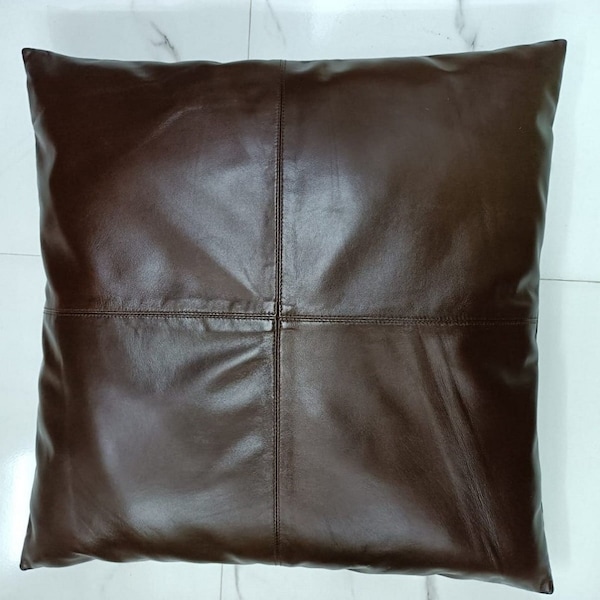 Genuine Leather Sofa Pillows Etsy