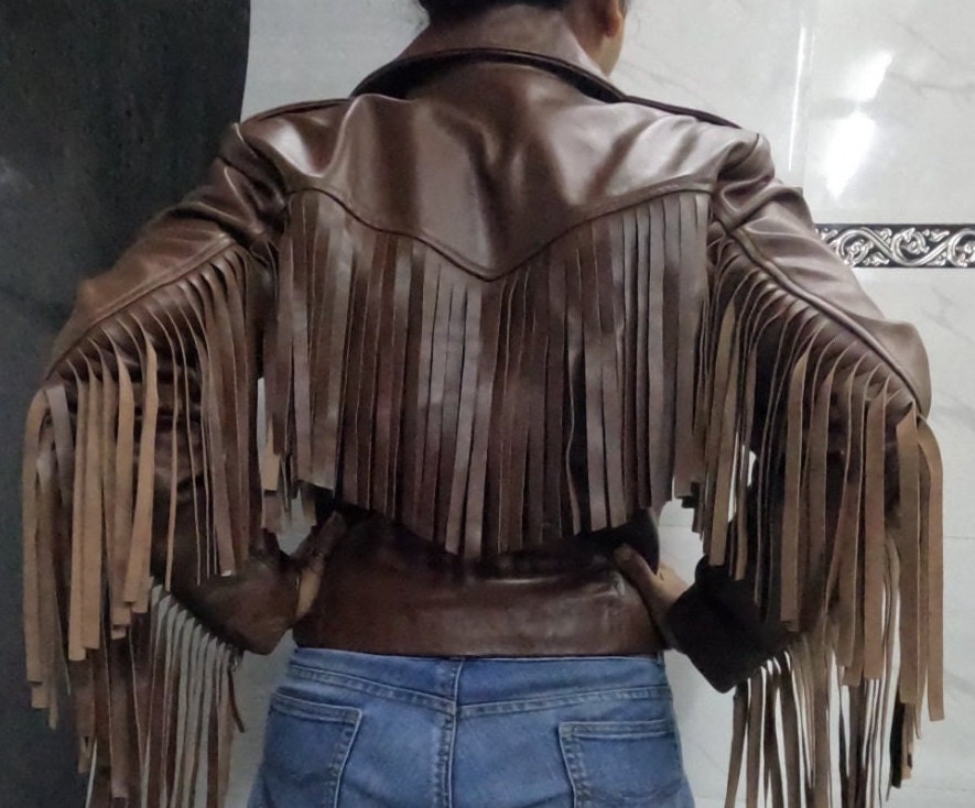 Ladies Fringe Jacket Etsy UK