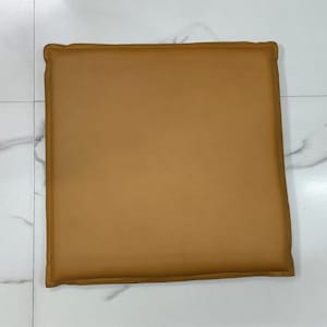 Angepasste Lammleder Stuhlkissen | Esszimmer Sitzkissen Kissenhülle | Büroauflage, quadratische Fensterauflage, Küchenhocker Auflage - Camel Beige
