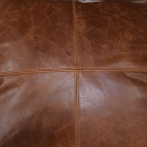 Leather ANTIQUE BROWN Color Cushion COVER , Handmade Soft Genuine Leather Pillow Case , Living Home Décor, Housewarming , Throw Case Cover