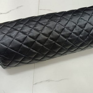 Funda de cuero NEGRO BOLSTER, funda de cojín decorativa, funda de rollo de cuello de yoga, funda de almohada acolchada redonda DIAMOND, funda de almohada de lujo I