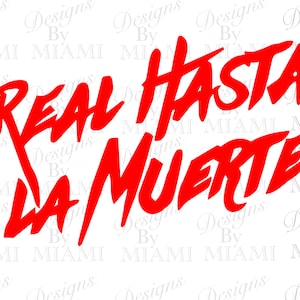 Arte digital Real Hasta La Muerte - Real Hasta SVG, PNG Clip Art, archivos SVG de Puerto Rico, Cameo Art, Silhouette Clip Art, Descarga instantánea