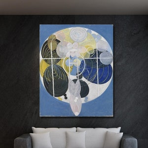The Large Figure Paintings, No.5, Gruppe 3 von Hilma af Klint Leinwand Kunst Wandkunst Design, Poster, Druck für Haus Büro Dekor, fertig zum Aufhängen