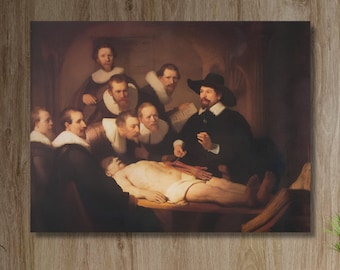 The Anatomy Lesson of Dr. Nicolaes Tulp 1632 Medicine Surgeon