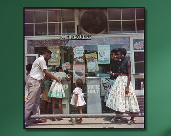 4x6 黒人公民権写真、水飲み場の人種隔離、アフリカ系アメリカ人のみ