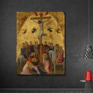 Stampa di Gesù sulla croce, design di tela da parete a tema cristiano, per la decorazione di casa e ufficio, poster o tela pronti da appendere.