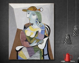 パブロ・ピカソ、マリー・テレーズ・ワルター、リネンキャンバスの油絵