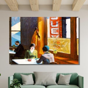 Chop Suey Print, Edward Hopper Canvas Wall Art Design, Poster Print Decor For Home & Office Decoration, Poster Or Canvas Ready To Hang