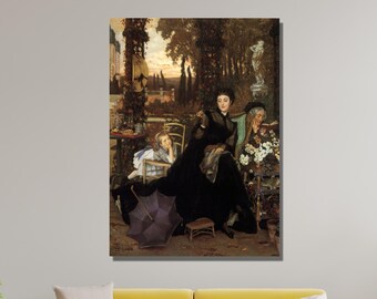 ジェームズ・ティソ、Hush!、フランスの画家、額装用蔵書票、美術