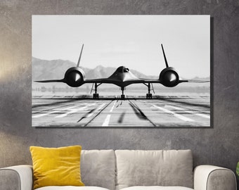 Aviation Canvas Print,Lockheed SR-71 Blackbird Poster,Jet Canvas Wall Art Design,For Home & Office Decoration,Poster Or Canvas Ready To Hang