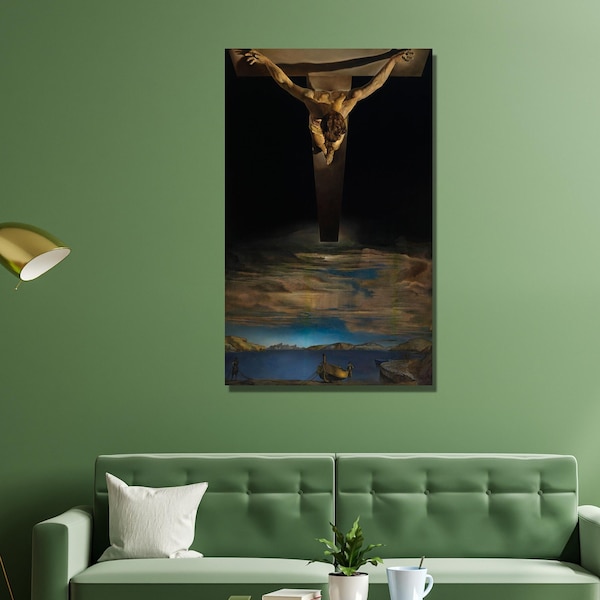 Salvado Dali Print, Christus von John of the Cros Leinwand Wandkunst Design, Poster für Home & Office Dekor, Poster oder Leinwand fertig zum Aufhängen