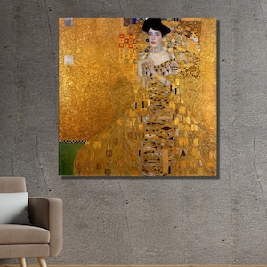 Gustav Klimt Canvas, Portrait of Adele Bloch-Bauer I Print,Wall Art Design, Poster For Home,Office Decoration,Poster Or Canvas Ready To Hang