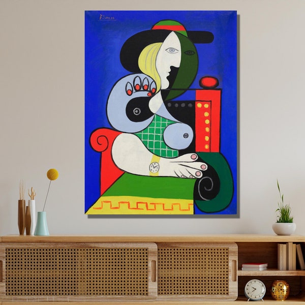 Femme à la Montre Print, Pablo Picasso Canvas Wall Art Design, Poster For Home,Office Decoration, Poster Or Canvas Ready To Hang